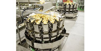 Sistema de envasado de papas fritas