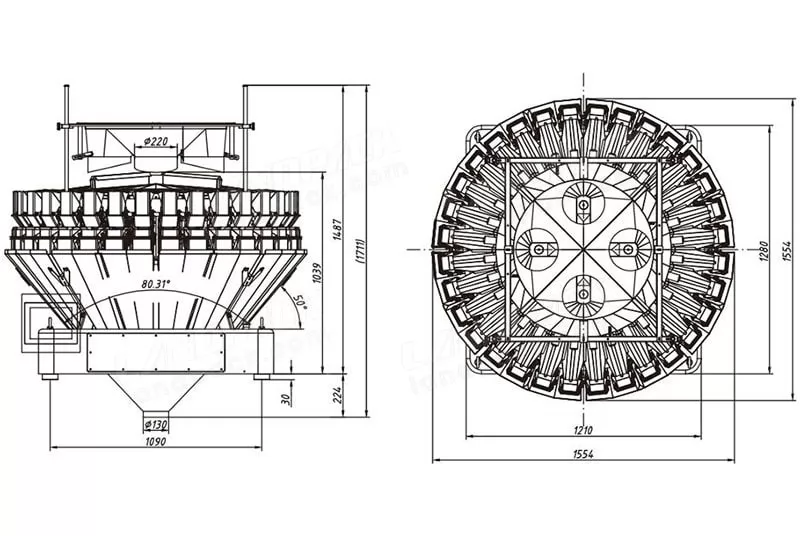 multihead weighing machine