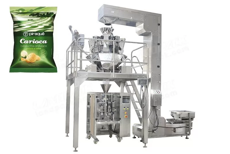 Chips de pesaje multicabezal de alta precisión/Máquina empacadora de palomitas de maíz