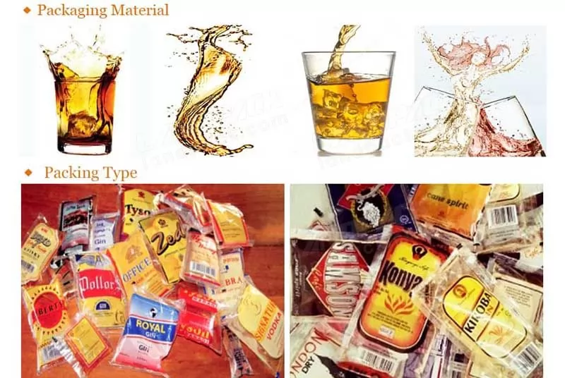 liquor sachet filling equipment