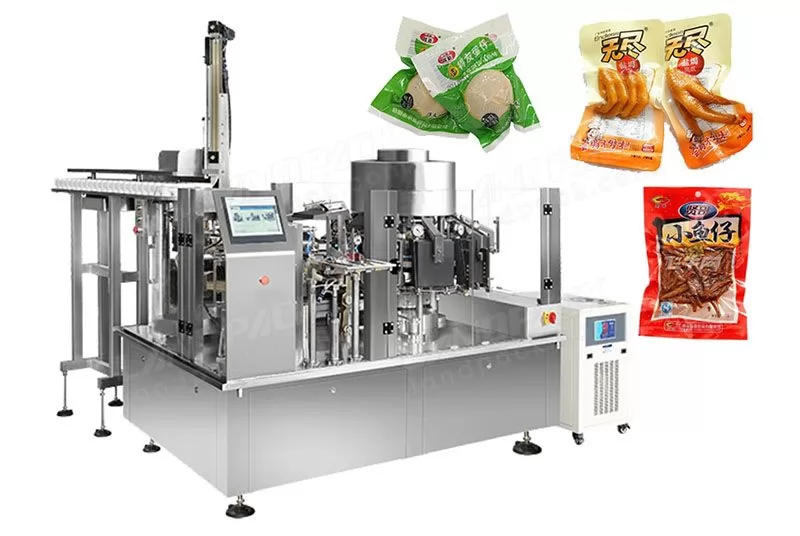 Máquina de envasado de alimentos al vacío rotativa de alta calidad