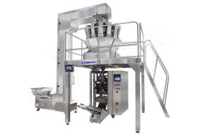 Máquina automática de formado, llenado y sellado vertical (VFFS) con pesadora multicabezal