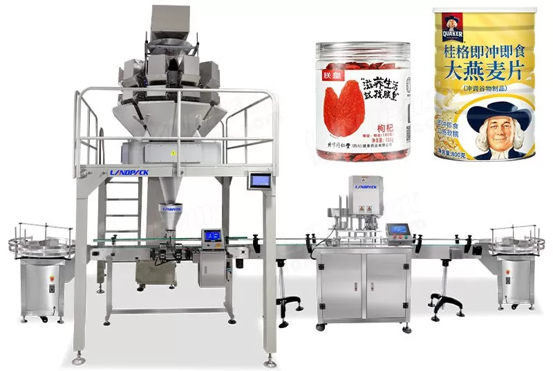 Máquina automática de pesaje y llenado de botellas de dulces