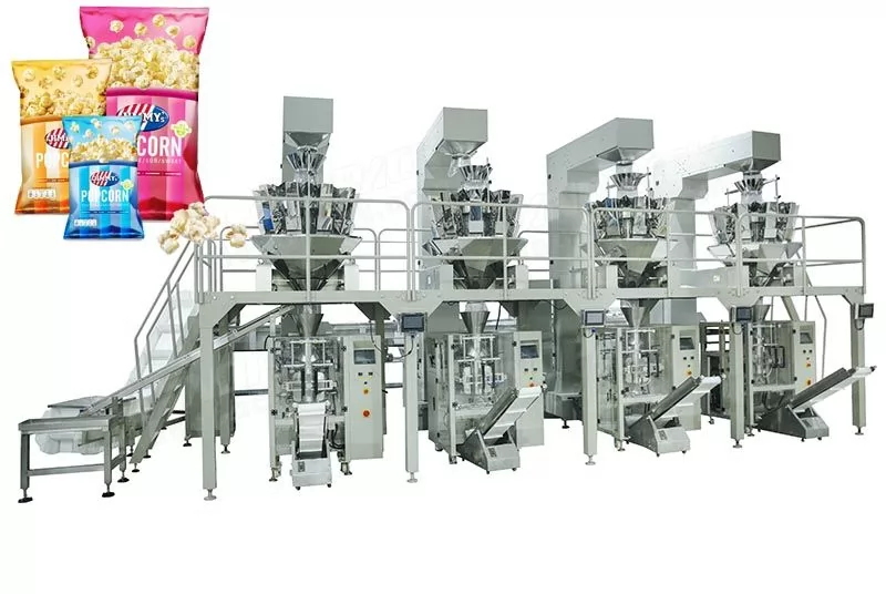 Automatic Popcorn Weighing And Packing Line