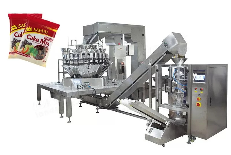 Máquina empacadora y pesadora de snacks mixtos