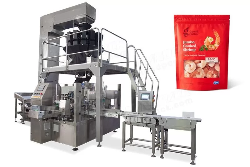 Automatic Frozen Food Premade Pouch Fill And Seal Machine