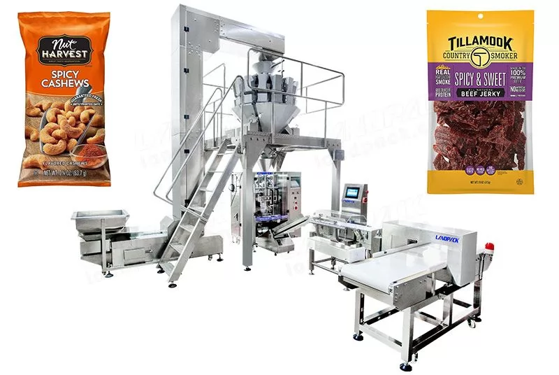 Automatic Dry Food Packing Machine With Metal Detector And Weight Sorting Scale