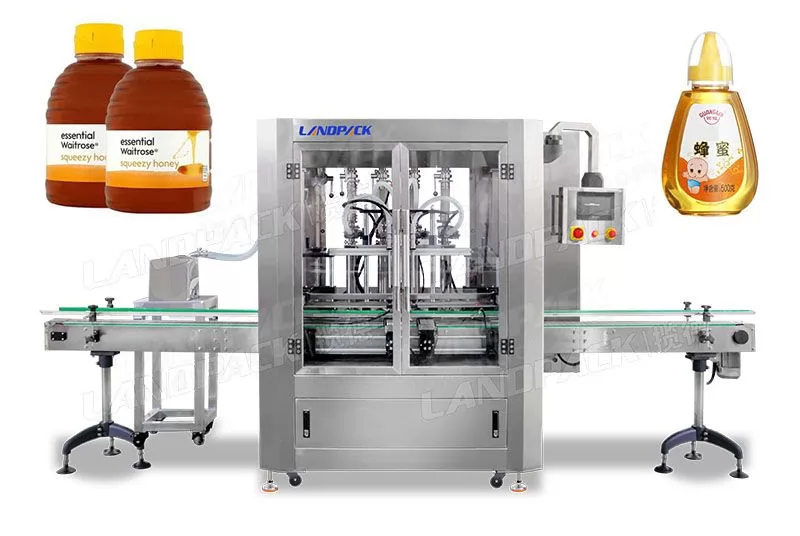 Automatic Honey Bottle Filling Capping Labeling Machine Line