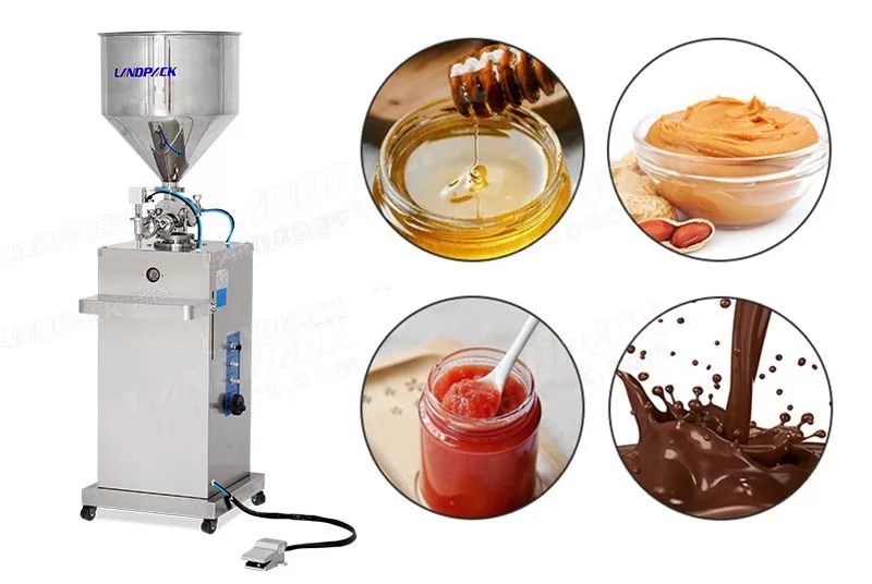 Máquina llenadora semiautomática de líquido de pasta multifuncional