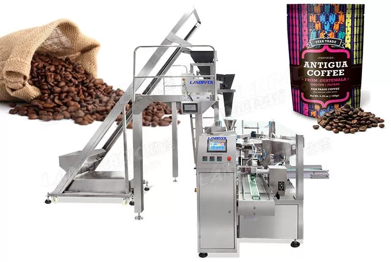Máquina de envasado de granos de café con bolsa de cremallera