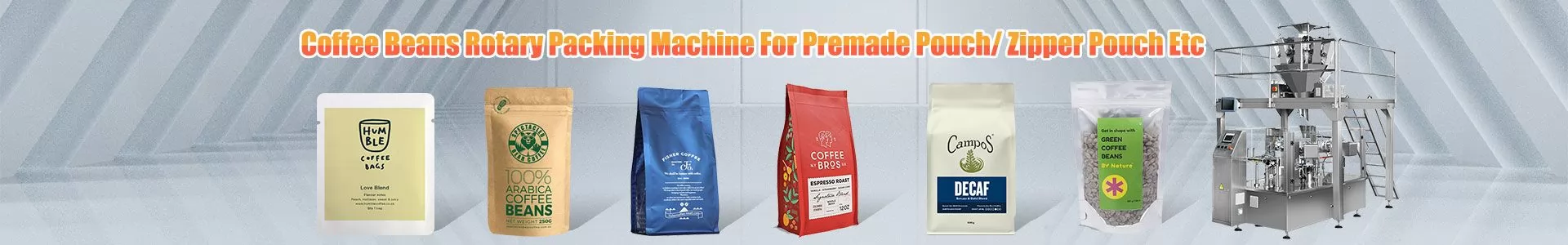 Máquina de envasado de granos de café