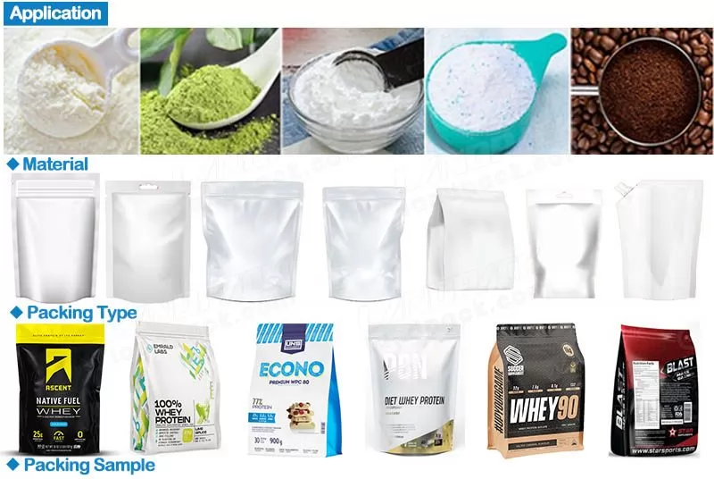 premium whey packaging packing machine