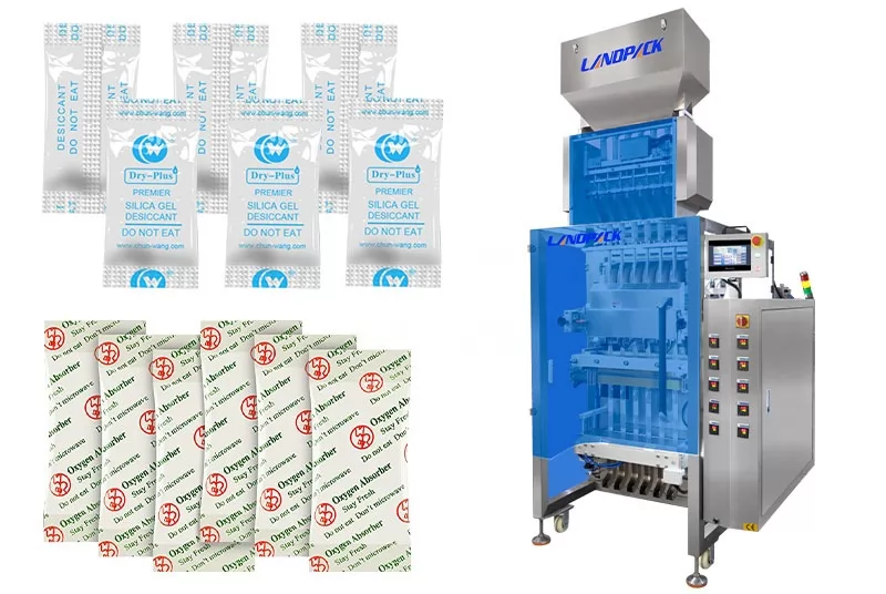 Automatic 6 Lane Desiccant Stick Bags Filling And Packing Machine