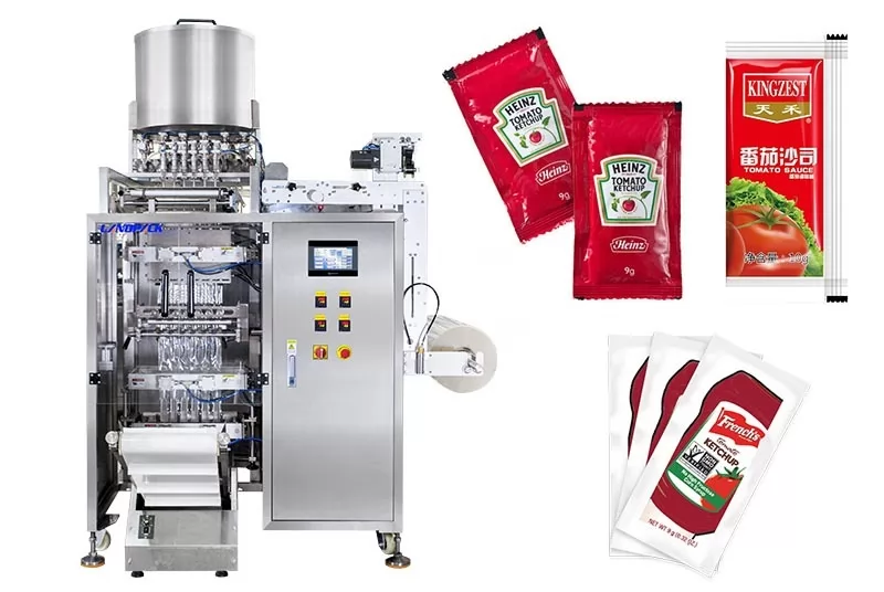 Automatic Liquid Ketchup Vffs Sachet Packing Machine