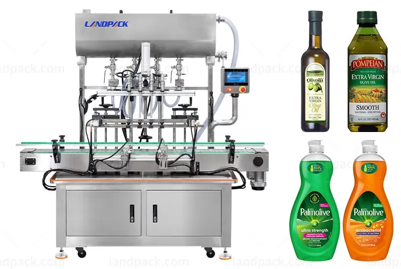 Fully Automatic Bottle Liquid Filling Machine With Four Head Gear Pump