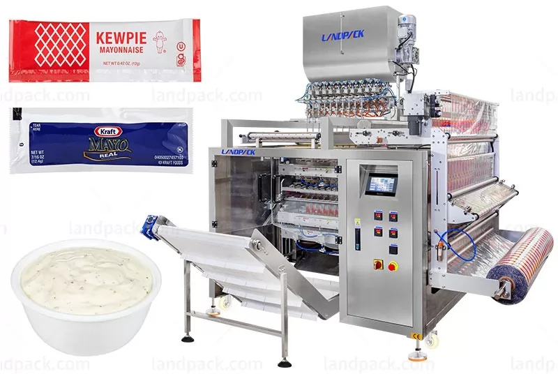 Automatic 10 Lane Mayonnaise 3/4 Sealing Sachet Packaging Machine