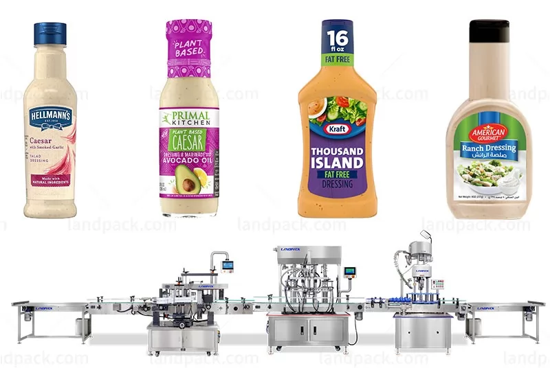 Automatic Bottle/Jar Labeling Filling And Capping Line For Mayonnaise