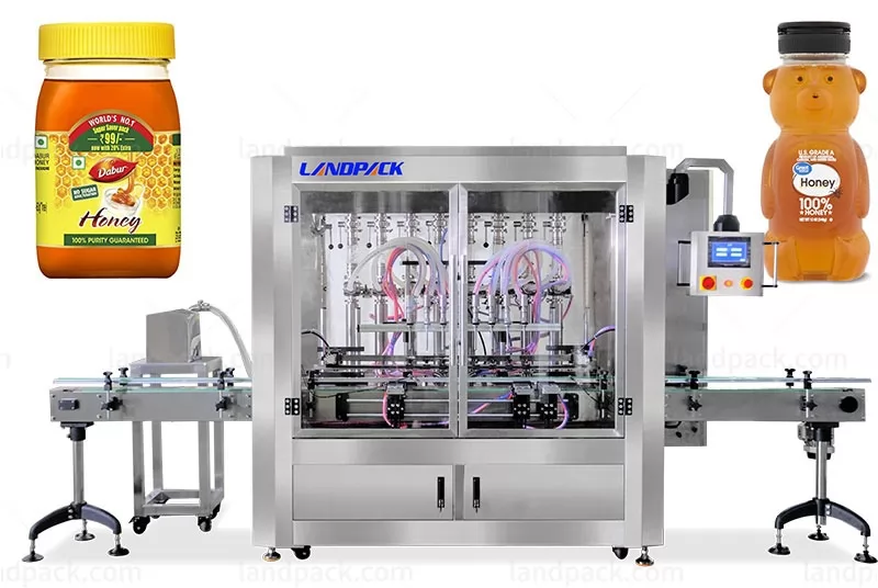 Automatic Honey 8 Heads Piston Pump Bottle Filling Machine