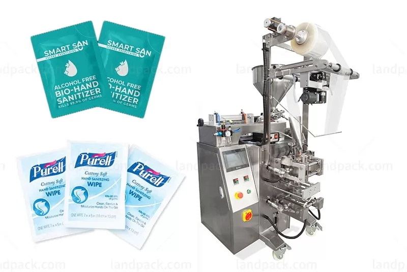 Automatic 4 Sides Seal Hand Sanitizer Sachet Packaging Machine