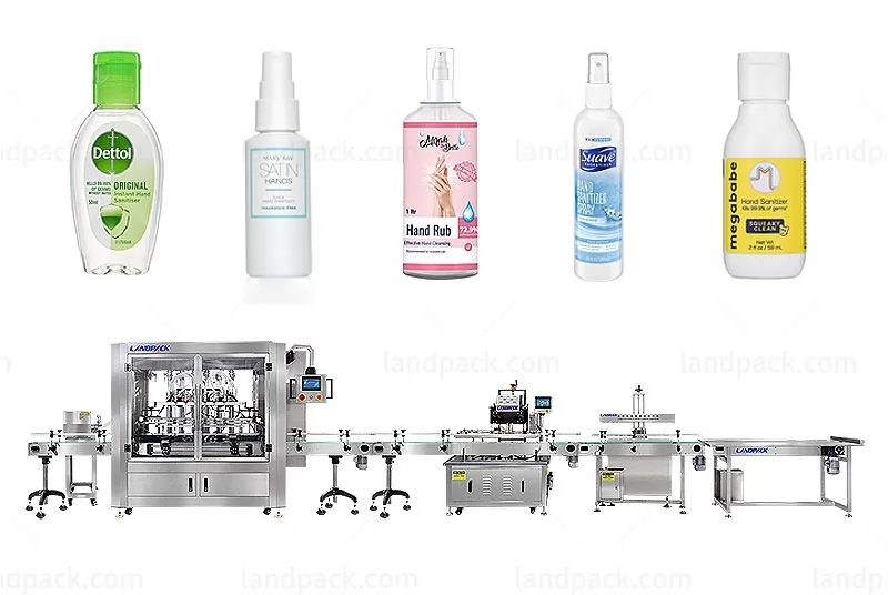 Automatic Volumetric Piston Bottling Hand Sanitizer Filling Capping Machine