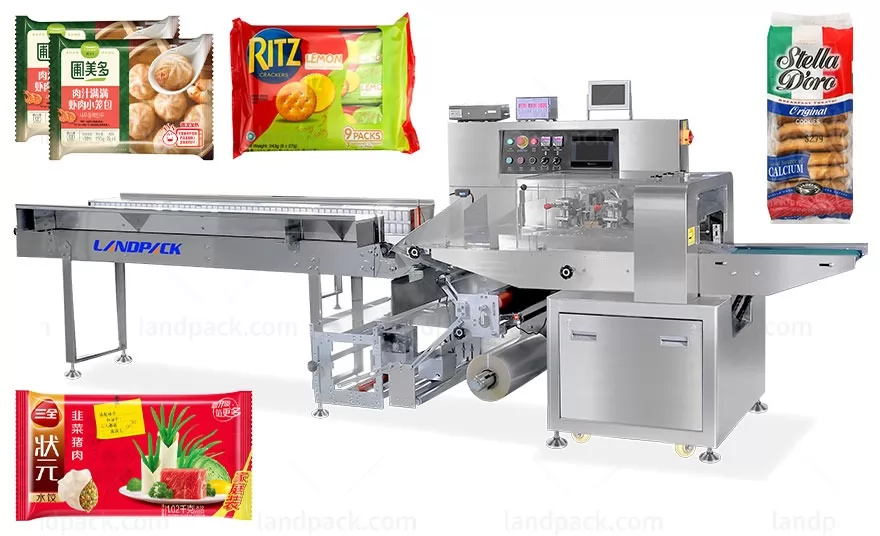 Máquina de envasado de galletas Flow Wrap multifunción