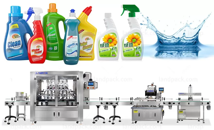Máquina de etiquetado y llenado de líquidos optimizada para línea de producción automatizada