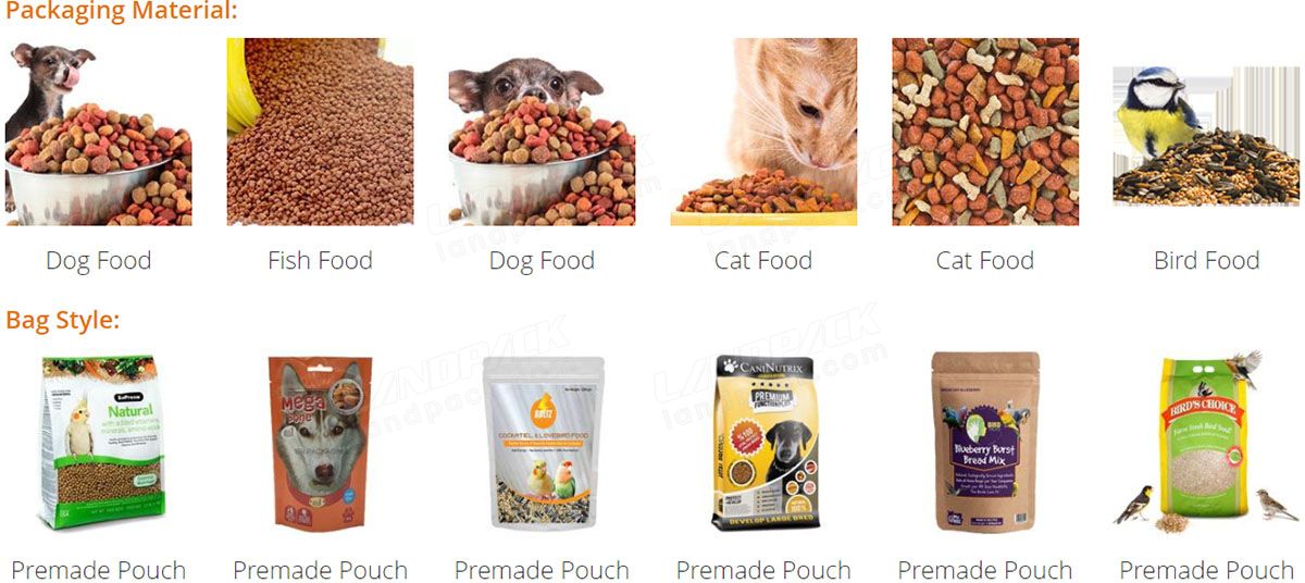 Automatic Premade Pouch Packing Machine For Pet Food/ Dog Food/ Cat Food/ Fish Food/ Bird Food